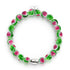 Grün x Pink | 925 Sterling Silber | Firefly Glas Liebesarmband